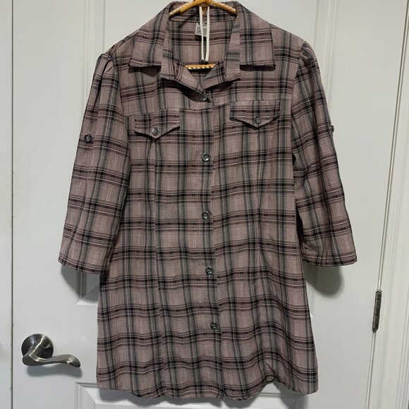 Women's plaid shirt - Picture 1 of 2
